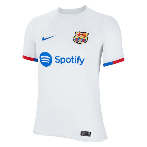 Barcelona Nike Youth 2023/24 Away Custom Replica Jersey - White - Image 2