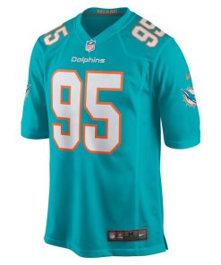 Alternative view of Byron Cowart Miami Dolphins Nike  Game Jersey -  Aqua
