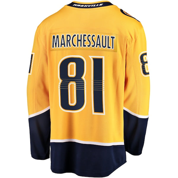 Jonathan Marchessault Nashville Predators Premier Breakaway Player Jersey - Gold - Image 3
