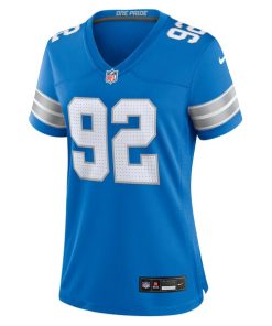 Alternative view of Marcus Davenport Detroit Lions Nike Women's Team Game Jersey -  Blue