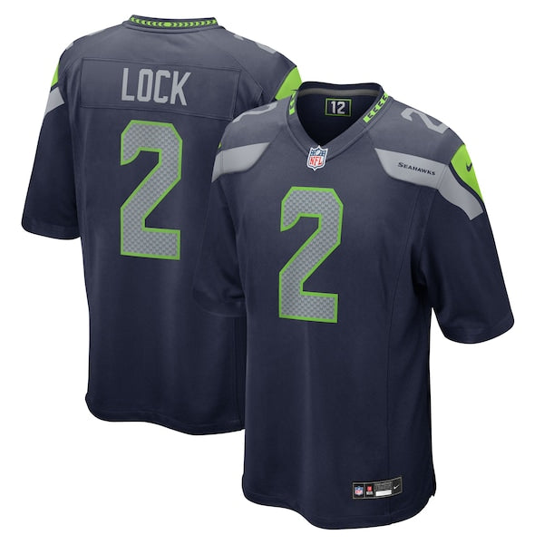 Drew Lock Seattle Seahawks Nike Team Game Jersey - College Navy