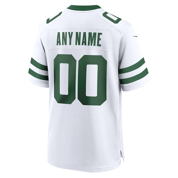 New York Jets Nike Legacy Custom Game Jersey - White - Image 2