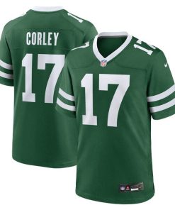 Alternative view of Malachi Corley New York Jets Nike Team Game Jersey - Legacy Green