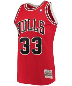 Alternative view of Scottie Pippen Chicago Bulls 1997/98 Big & Tall Hardwood Classics Swingman Jersey - Red