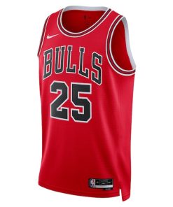 Alternative view of Dalen Terry Chicago Bulls Nike Unisex 2022 NBA Draft First Round Pick Swingman Jersey - Icon Edition - Red