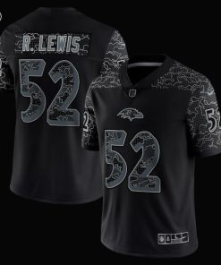 Alternative view of Men's Nike Ray Lewis Black Baltimore Ravens Retired Player RFLCTV Limited Jersey