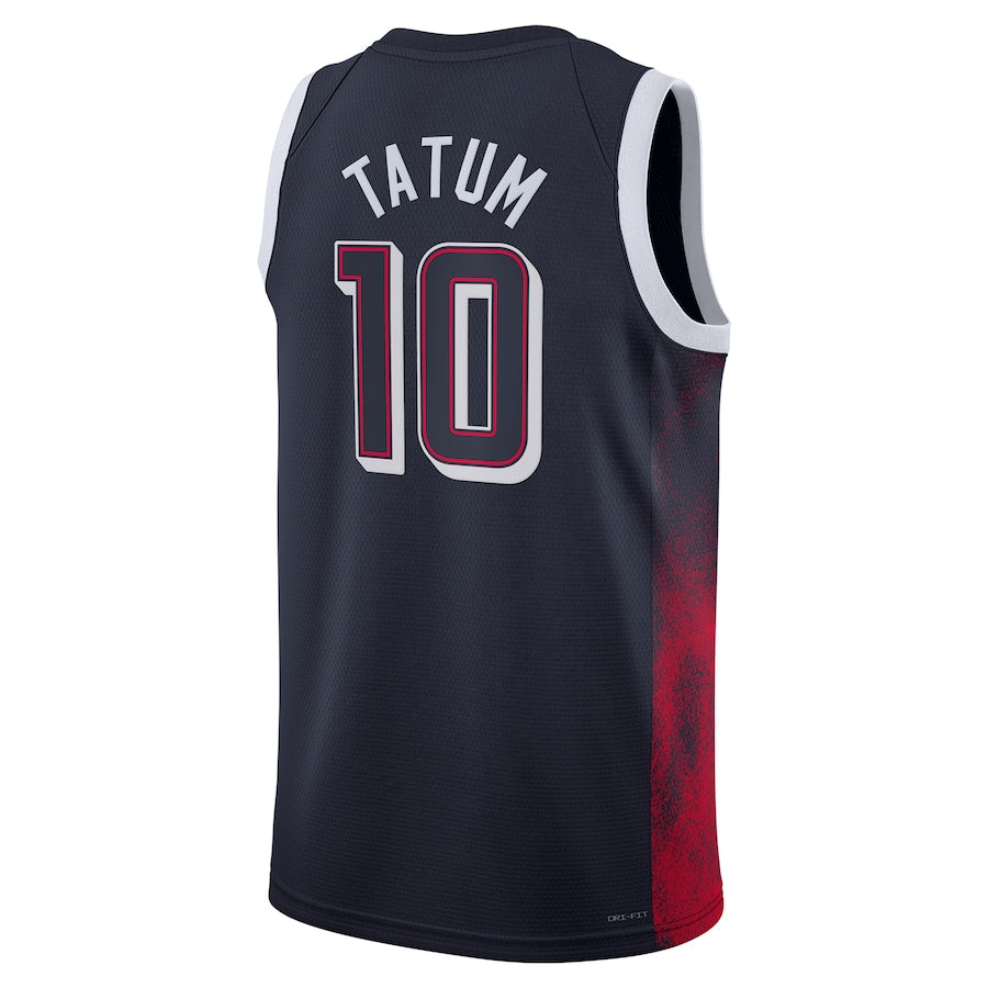 Jayson Tatum #10 USA Men¡¯s National Team USA 2024 OLYMPIC JERSEYS - Navy - Image 3