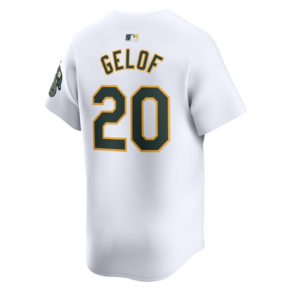 Zack Gelof Oakland Athletics Nike Home Limited Player Jersey - White - Image 3