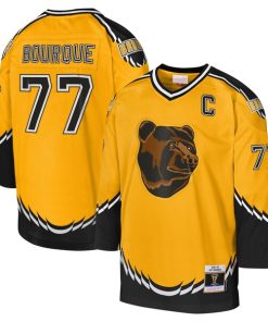 Ray Bourque Boston Bruins Youth 1996-97 Blue Line Captain Patch Player Jersey - Gold