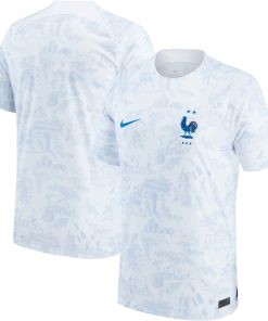 France National Team Nike 2022/23 Away Authentic Blank Jersey - White