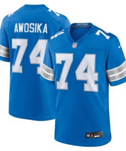 Alternative view of Kayode Awosika Detroit Lions Nike Team Game Jersey -  Blue
