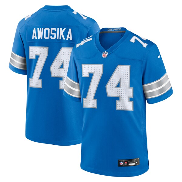 Kayode Awosika Detroit Lions Nike Team Game Jersey - Blue - Image 2