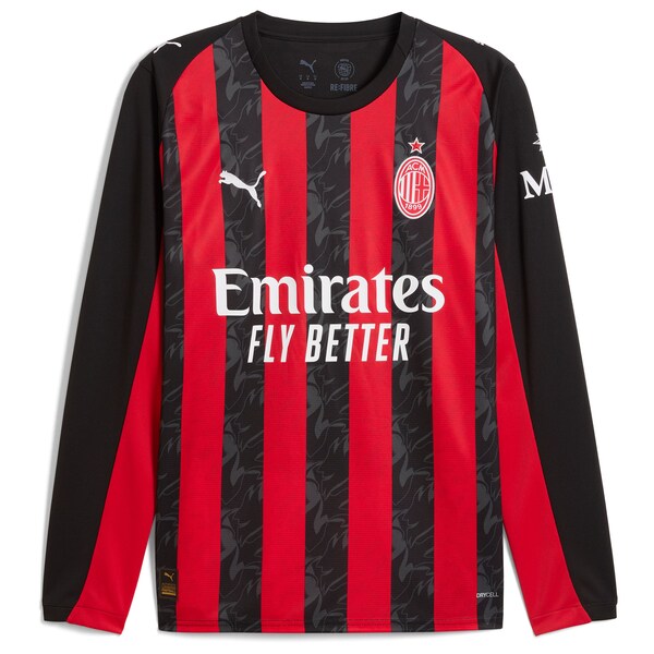 AC Milan Puma 2025/26 Home Replica Long Sleeve Jersey - Red - Image 4