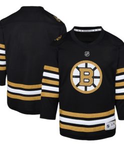 Boston Bruins Youth 100th Anniversary Replica Jersey - Black
