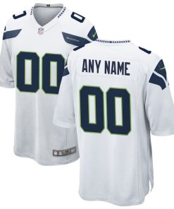 Seattle Seahawks Nike Custom Game Jersey - White