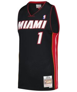 Alternative view of Chris Bosh Miami Heat  2012/13 Hardwood Classics Swingman Jersey - Black