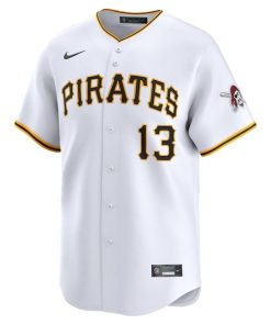 Alternative view of Ke'Bryan Hayes Pittsburgh Pirates Nike Home Limited Player Jersey - White