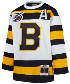 Alternative view of Cam Neely Boston Bruins Youth 1991 Blue Line Player Jersey - White