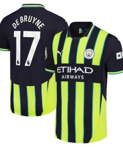 Alternative view of Kevin De Bruyne Manchester City Puma 2024/25 Away Authentic Player Jersey - Navy
