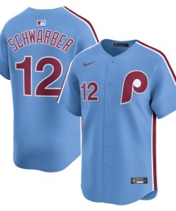 Kyle Schwarber Philadelphia Phillies Nike Alternate Limited Jersey - Light Blue/White