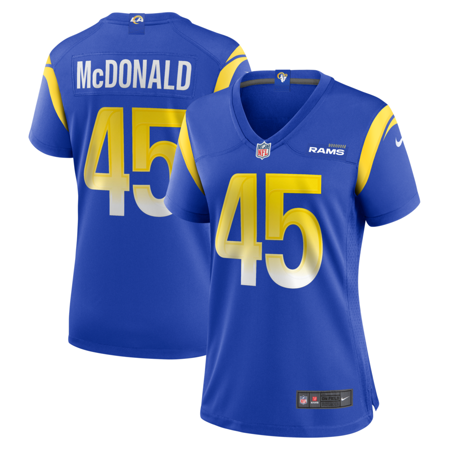 Camren McDonald Los Angeles Rams Nike Women's Game Jersey - Royal