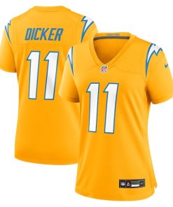 Alternative view of Cameron Dicker Los Angeles Chargers Nike Women's Alternate Game Jersey -  Gold/Navy/Powder Blue