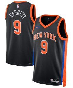 RJ Barrett New York Knicks Nike Unisex 2022/23 Swingman Jersey - City Edition - Black