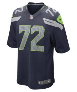 Alternative view of Abraham Lucas Seattle Seahawks Nike Game Player Jersey - College Navy