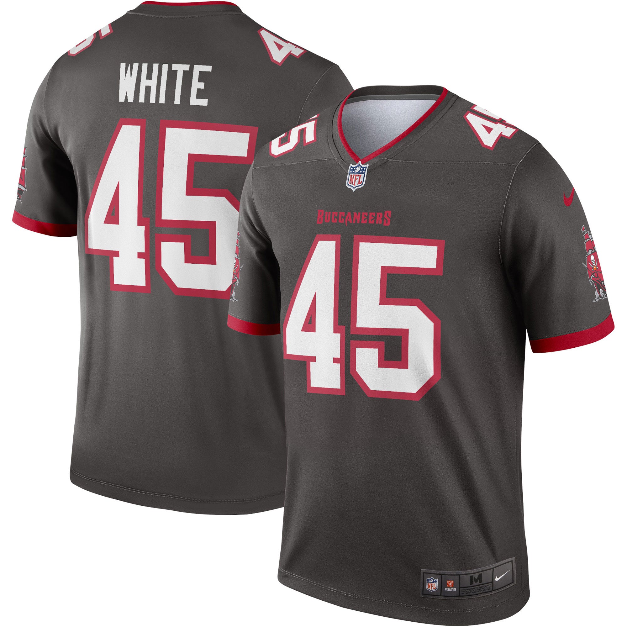 Devin White Tampa Bay Buccaneers Nike Legend Jersey - Red/Pewter - Image 6