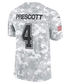 Alternative view of Dak Prescott Dallas Cowboys Nike 2024 Salute to Service Limited Jersey - Arctic Camo