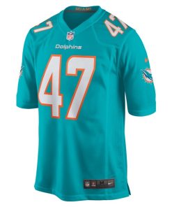 Alternative view of Cam Brown Miami Dolphins Nike  Game Jersey -  Aqua
