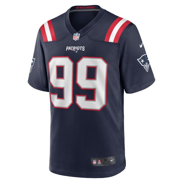 Keion White New England Patriots Nike Team Game Jersey - Navy/Red/White - Image 3