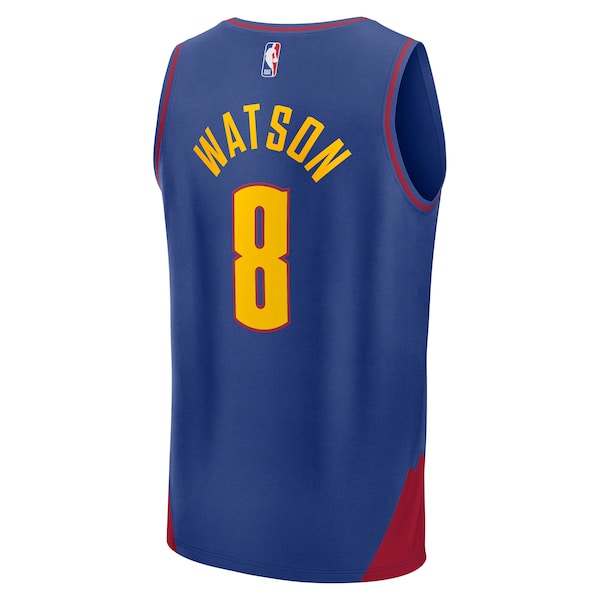Peyton Watson Denver Nuggets Fast Break Replica Player Jersey - Statement Edition - Blue - Image 3