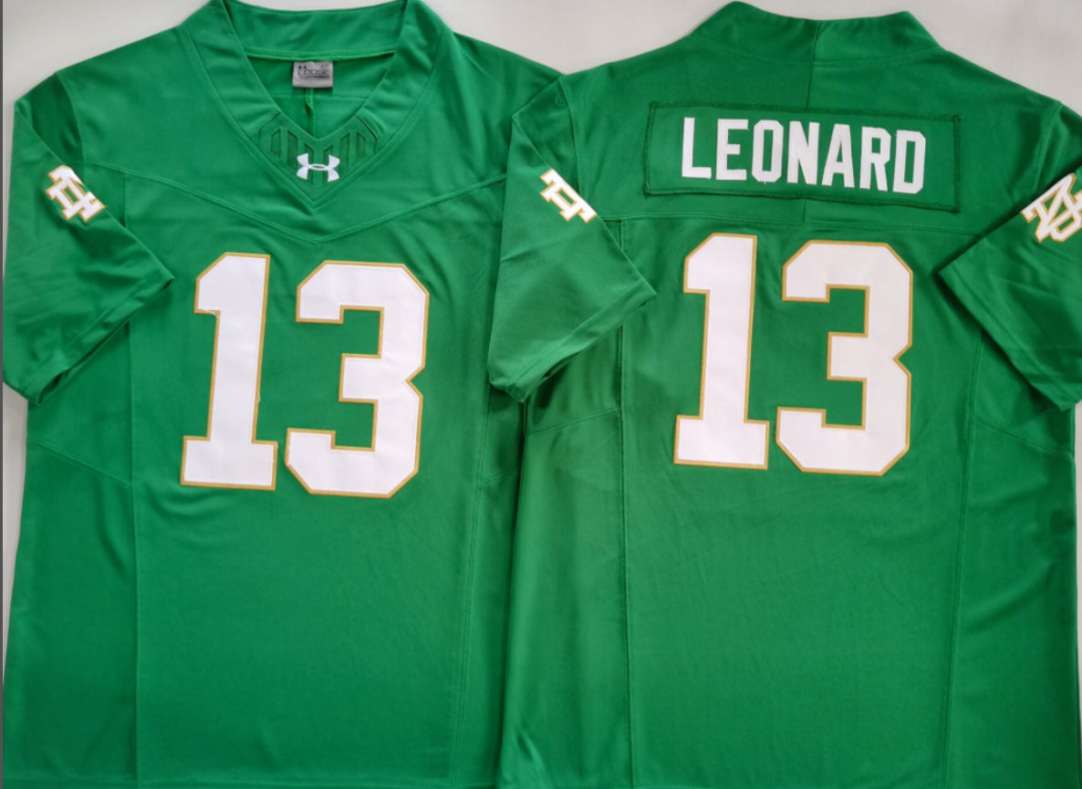 Jaden Leonard NCAA Notre Dame Fighting Irish Nike Vapor Limited Jersey