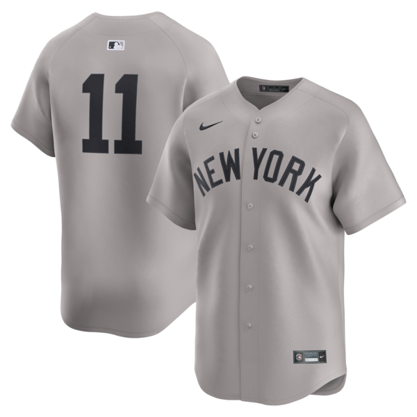 Anthony Volpe New York Yankees Nike Road Limited Player Jersey - Gray/White - Image 2