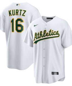 Nick Kurtz Athletics Nike Home Replica Player Jersey - White