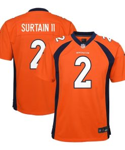 Patrick Surtain II Denver Broncos Nike Youth Game Jersey - Orange