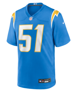 Alternative view of Rashad Weaver Los Angeles Chargers Nike Team Game Jersey -  Powder Blue
