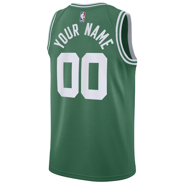 Boston Celtics Nike 2020/21 Swingman Custom Jersey - Icon Edition - Kelly Green - Image 3