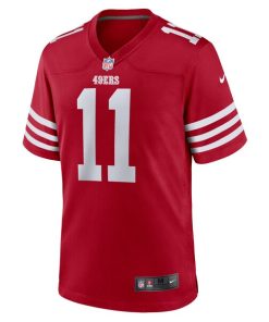 Alternative view of Brandon Aiyuk San Francisco 49ers Nike Team Player Game Jersey - Scarlet