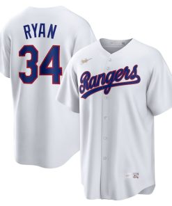 Nolan Ryan Texas Rangers Nike Home Cooperstown Collection Player Jersey - White