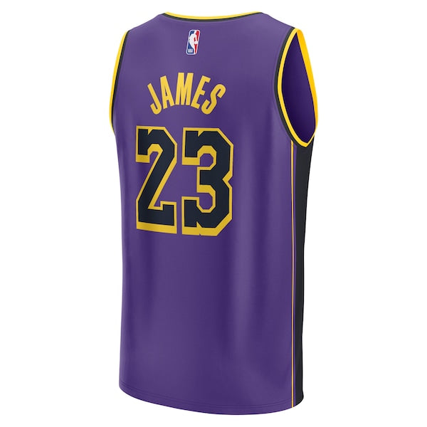LeBron James Los Angeles Lakers Youth Fast Break Replica Player Jersey - Statement Edition - Purple - Image 3