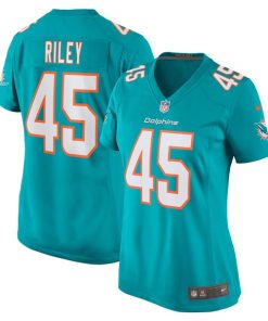 Duke Riley Miami Dolphins Nike Women's Game Jersey - Aqua