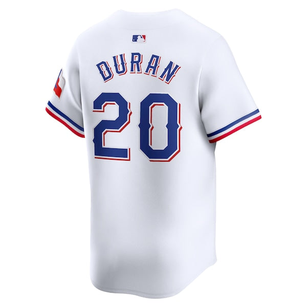 Ezequiel Duran Texas Rangers Nike Home Limited Player Jersey - White - Image 3