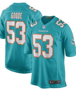 Cameron Goode Miami Dolphins Nike Game Player Jersey - Aqua