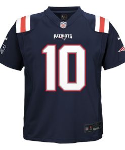 Alternative view of Drake Maye New England Patriots Nike Toddler Game Jersey - Navy