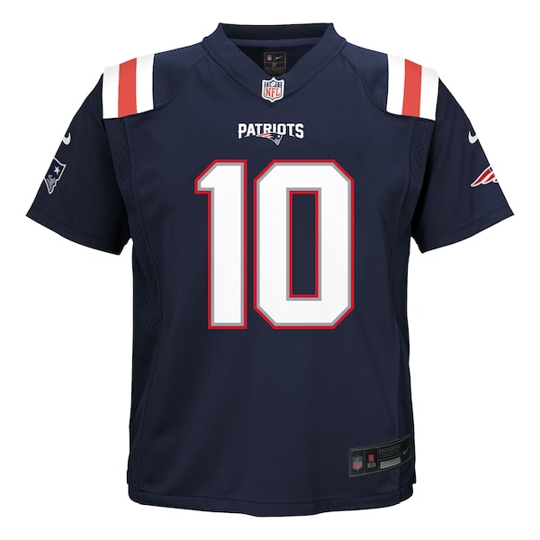 Drake Maye New England Patriots Nike Toddler Game Jersey - Navy - Image 2