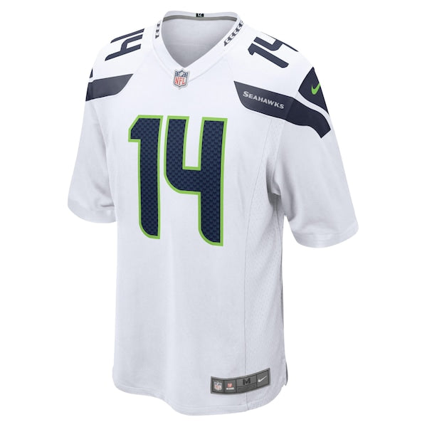 DK Metcalf Seattle Seahawks Nike Game Jersey - White/Navy - Image 3