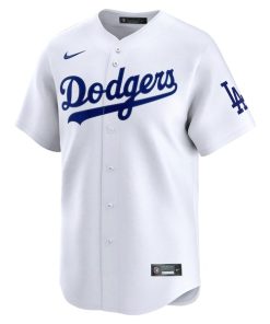 Alternative view of Los Angeles Dodgers Nike Home Limited Jersey - White
