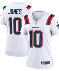 Mac Jones New England Patriots Nike Women's Game Jersey - White